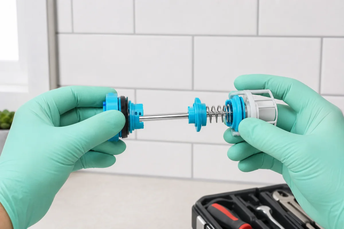 changer bouton poussoir chasse d'eau
