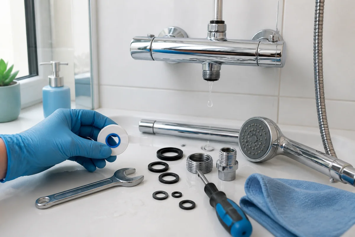 colmater fuite colonne douche