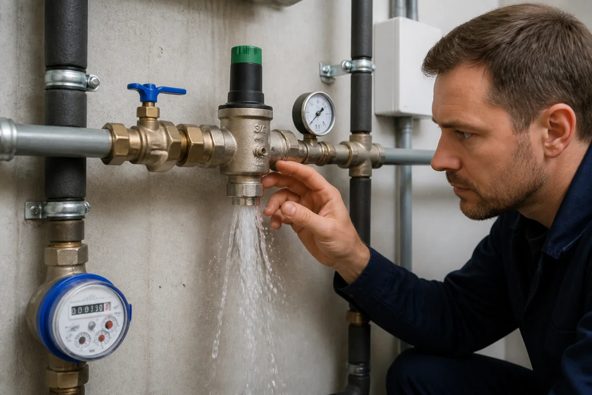 panne reducteur de pression d'eau