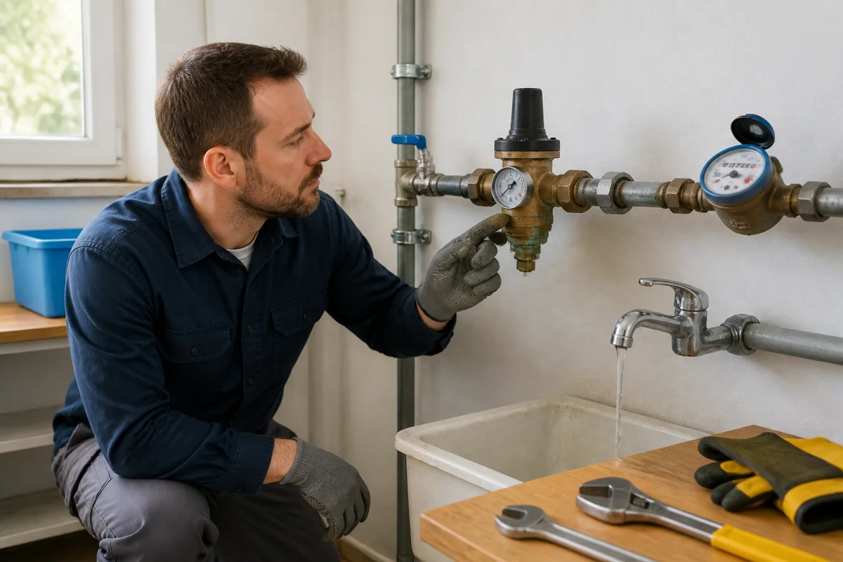 panne reducteur de pression d'eau