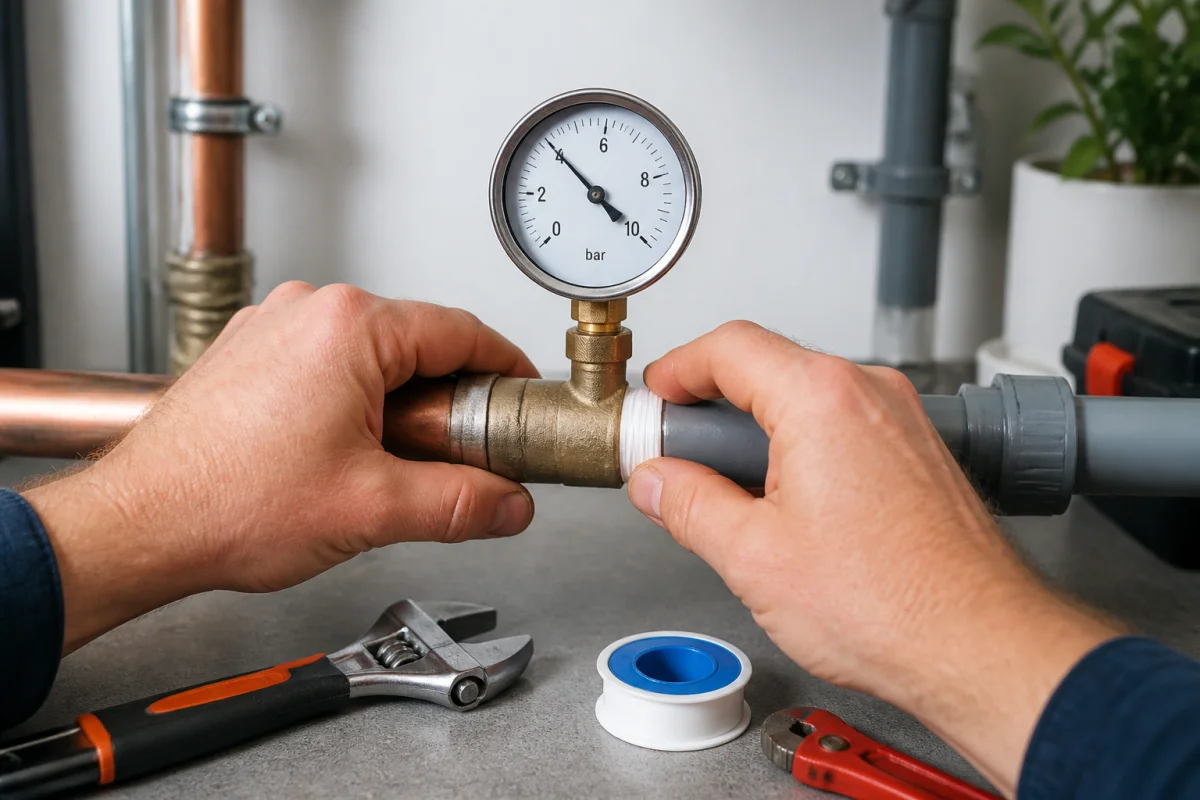 installer un manometre de pression d'eau