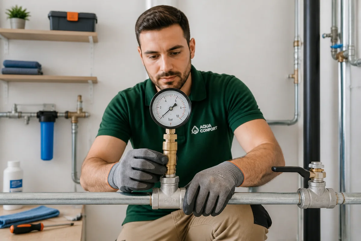 installer un manometre de pression d'eau
