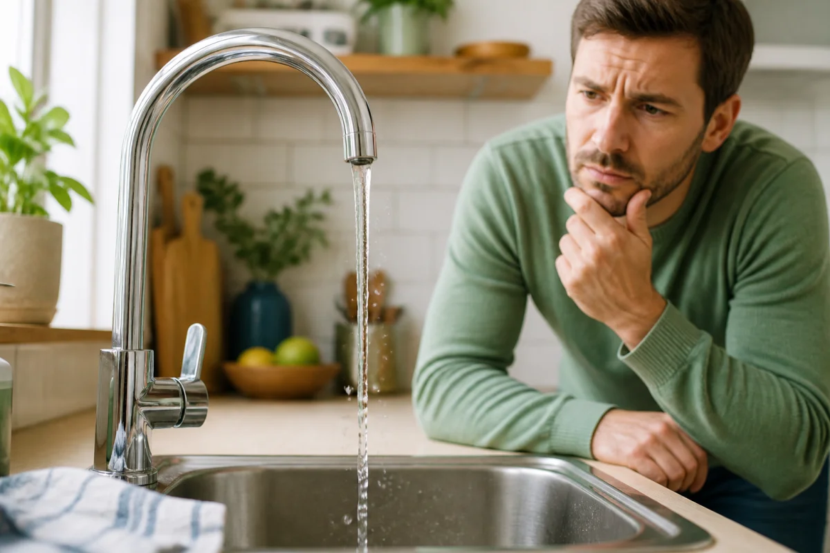 baisse pression eau après coupure