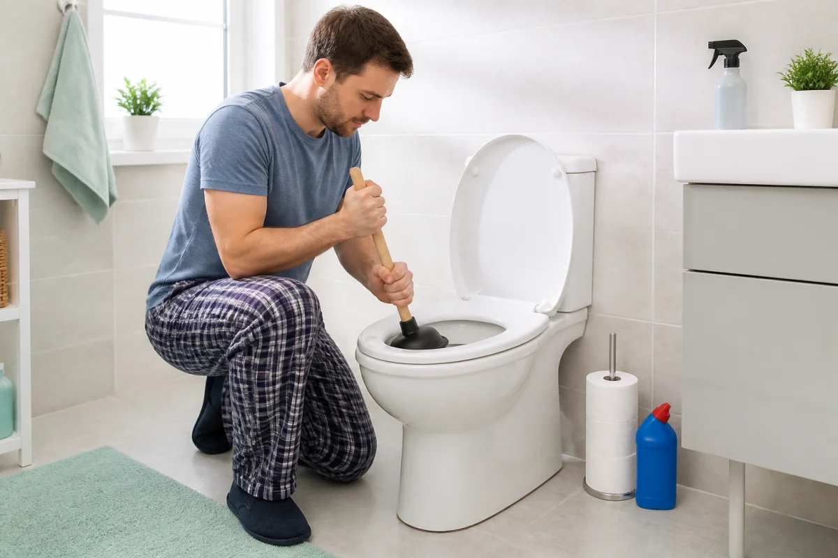 Déboucher des toilettes rapidement et durablement